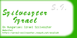 szilveszter izrael business card